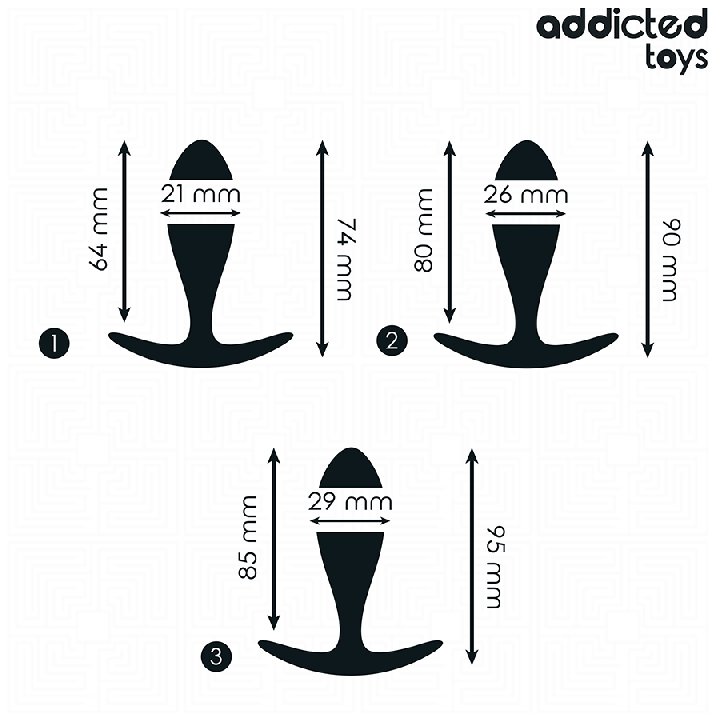 ADDICTED TOYS - LOT DE 3 PLUG ANAL MODÈLE 2