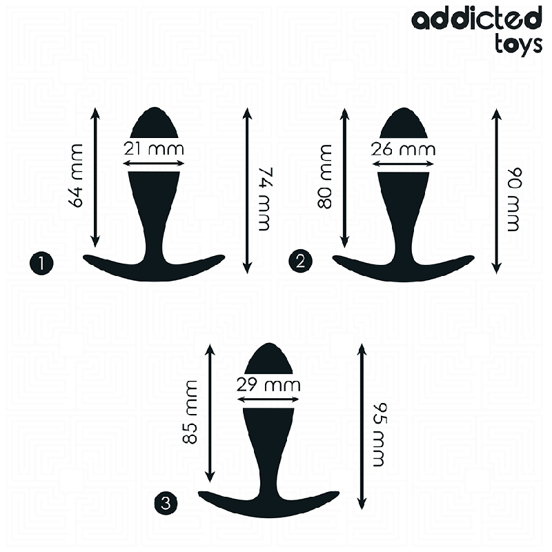 ADDICTED TOYS - LOT DE 3 PLUG ANAL MODÈLE 2