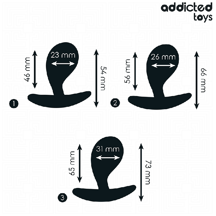 ADDICTED TOYS - LOT DE 3 PLUG ANAL MODÈLE 3