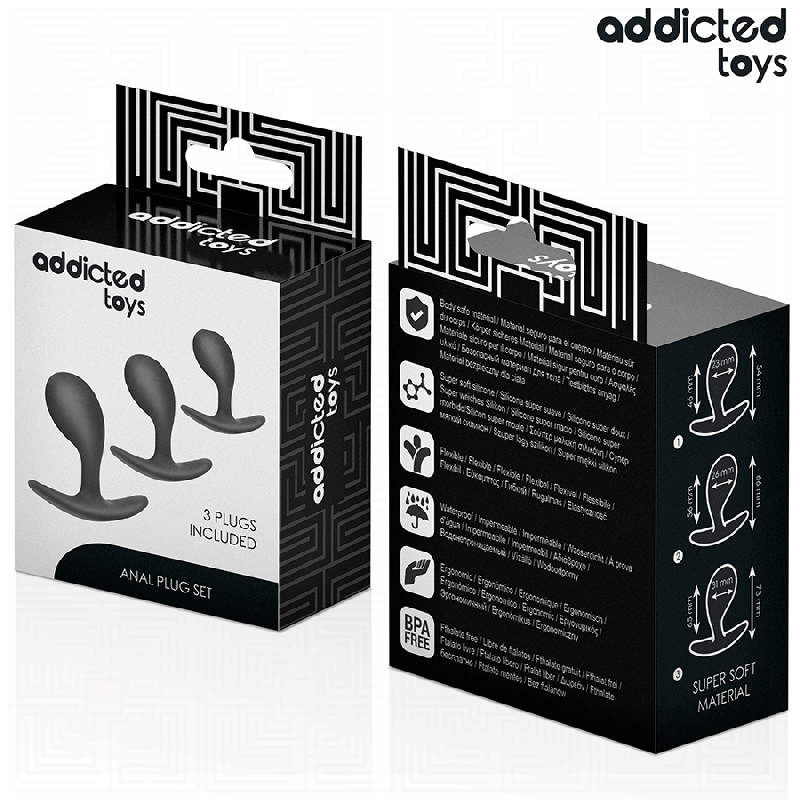 ADDICTED TOYS - LOT DE 3 PLUG ANAL MODÈLE 3