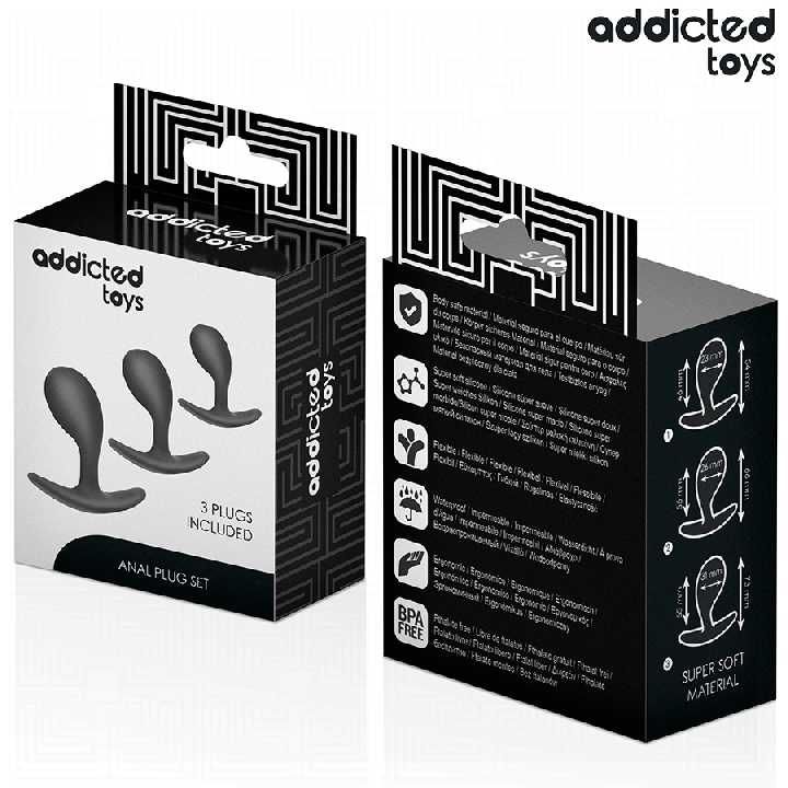 ADDICTED TOYS - LOT DE 3 PLUG ANAL MODÈLE 3