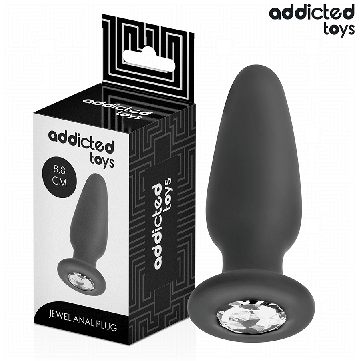 ADDICTED TOYS - PLUG ANAL AVEC BIJOU TAILLE S 8,8 CM