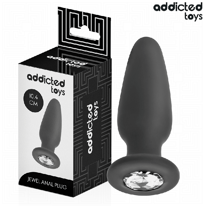 ADDICTED TOYS - PLUG ANAL AVEC BIJOU TAILLE M 10,4 CM