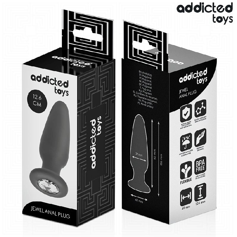 ADDICTED TOYS - PLUG ANAL AVEC BIJOU TAILLE L 12,6 CM