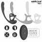 ADDICTED TOYS - PLUG ANAL AVEC VIBRATION, ONDULATION À 360° ET STIMULATEUR DE TESTICULES