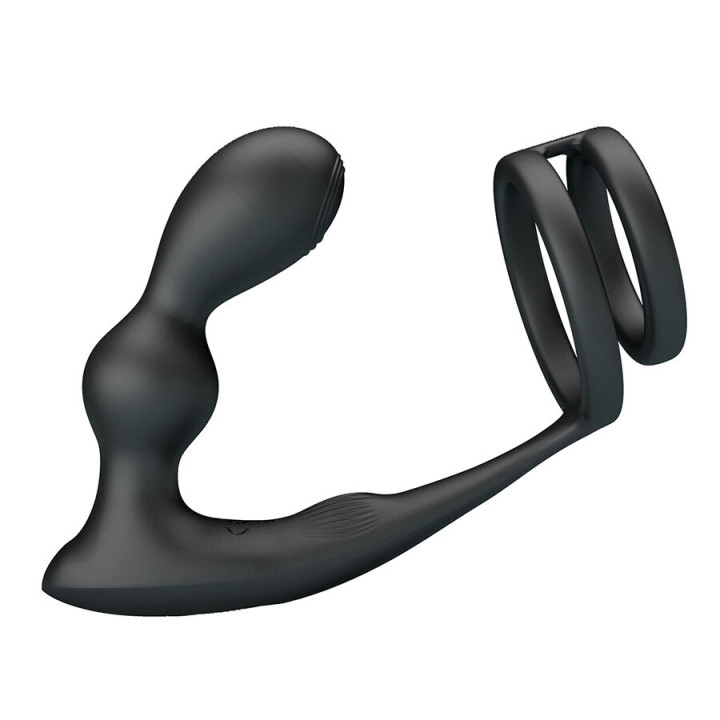 MR PLAY - PLUG ANAL VIBRANT AVEC ANNEAU PÉNIS ET TÉLÉCOMMANDE