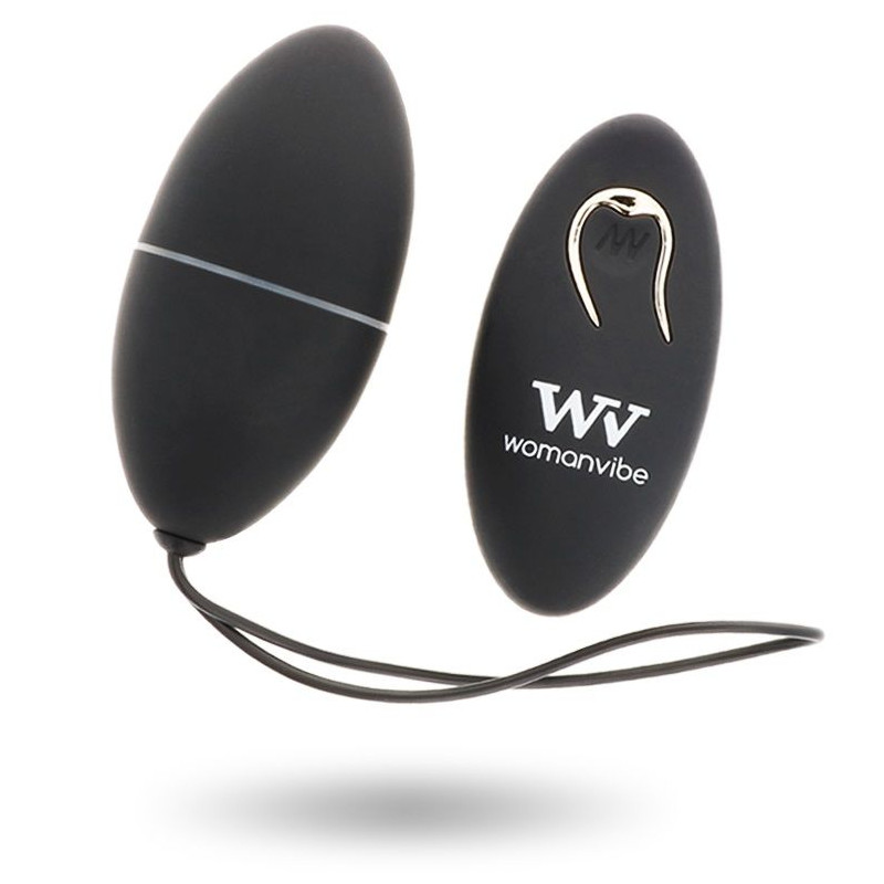 WOMANVIBE - ALSAN EGG TELECOMMANDE NOIR SILICONE NOIR
