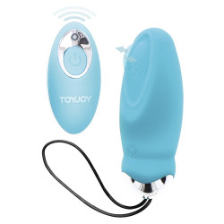 TOYJOY - HAPPINESS IM SO EGGCITED VIBRATEUR TÉLÉCOMMANDE BLEU