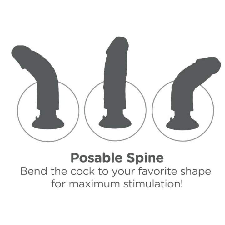 KING COCK - GODE VIBRATEUR 23 CM NATUREL