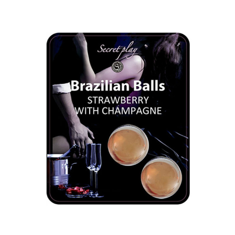 SECRETPLAY - ENSEMBLE DE BOULES BRÉSILIENNES  FRAISE ET CHAMPAGNE