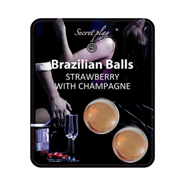 SECRETPLAY - ENSEMBLE DE BOULES BRÉSILIENNES  FRAISE ET CHAMPAGNE