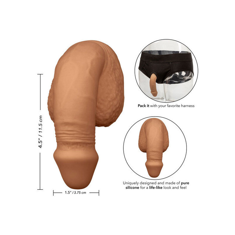 CALEXOTICS - EMBALLAGE SILICONE PÉNIS 12.75 CM CARAMEL