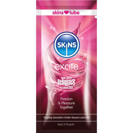 SKINS - EXCITE LUBRIFIANT À BASE D'EAU DOSE UNIQUE 5 ML