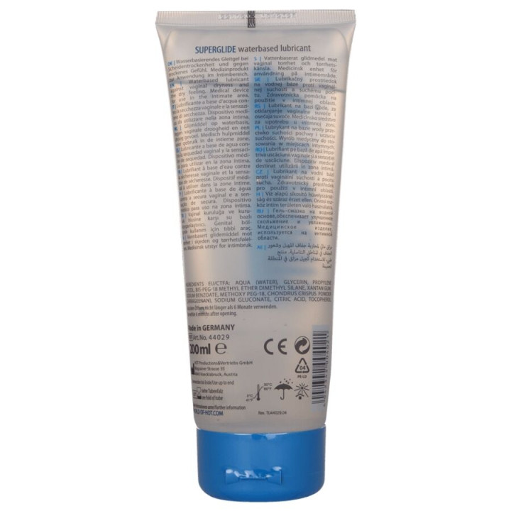 HOT - SUPERGLIDE LIQUID PLEASURE LUBRIFIANT À BASE D'EAU 200 ML