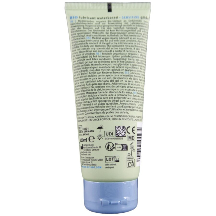 HOT - BIO LUBRIFIANT À BASE D'EAU SENSITIV 100 ML