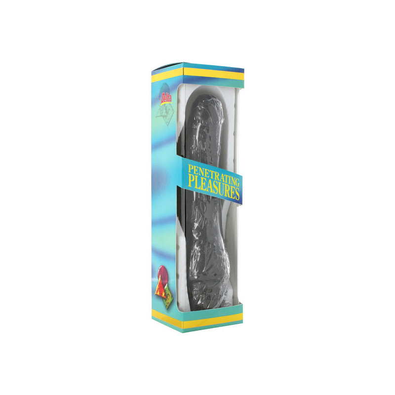 SEVEN CREATIONS - VINYLE P-SHAPE VIBRATEUR PÉNIS NOIR 20 CM