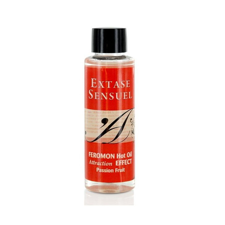 EXTASE SENSUAL - HUILE DE MASSAGE EFFET THERMIQUE AUX PHÉROMONES DE FRUITS DE LA PASSION 100 ML