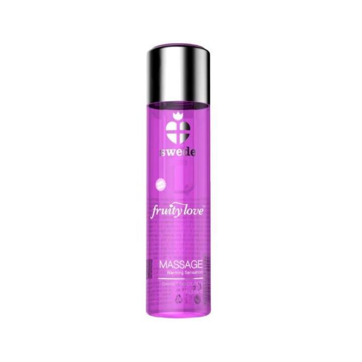 SWEDE - FRUITY LOVE EFFET RÉCHAUFFANT HUILE DE MASSAGE FRAMBOISE ROSE ET RHUBARBE 60 ML