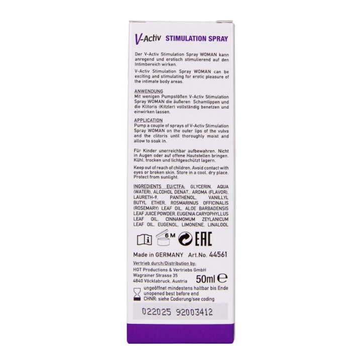 HOT - V-ACTIV SPRAY STIMULANT POUR FEMME 50 ML