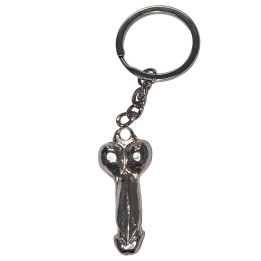 DIABLO PICANTE - PORTE-CLÉS PÉNIS EN MÉTAL ARGENT