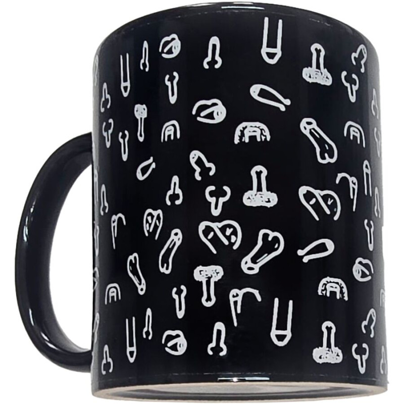 DIABLO PICANTE - TASSE À PÉNIS NOIR 370 ML