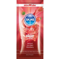 SKINS - LUBRIFIANT FRUITÉ À BASE D'EAU FRAISE DOSE UNIQUE 5 ML