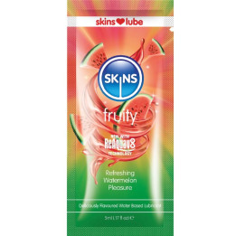 SKINS - LUBRIFIANT FRUITÉ À BASE D'EAU PARFUM PASTÈQUE DOSE UNIQUE 5 ML