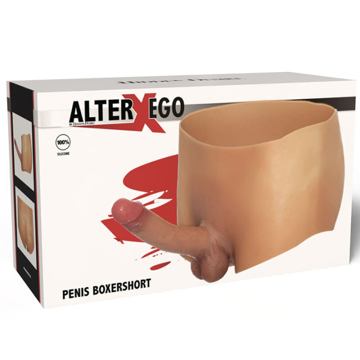 DÉSIR CACHÉ - ALTER EGO BOXERSHOT AVEC PÉNIS DE 18 CM TAILLE S/M