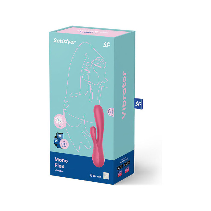 SATISFYER - MONO FLEX ROUGE AVEC APPLICATION