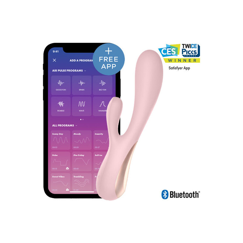 SATISFYER - MONO FLEX ROSE AVEC APPLICATION