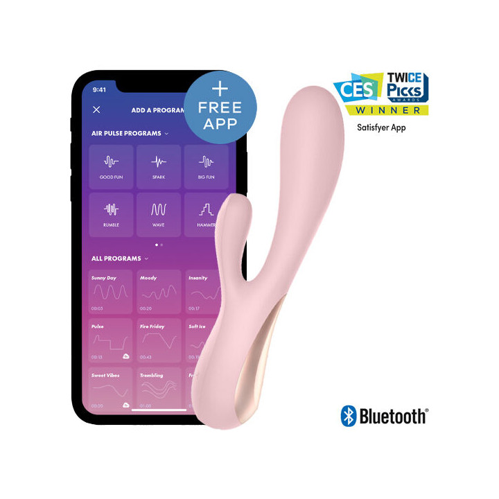 SATISFYER - MONO FLEX ROSE AVEC APPLICATION