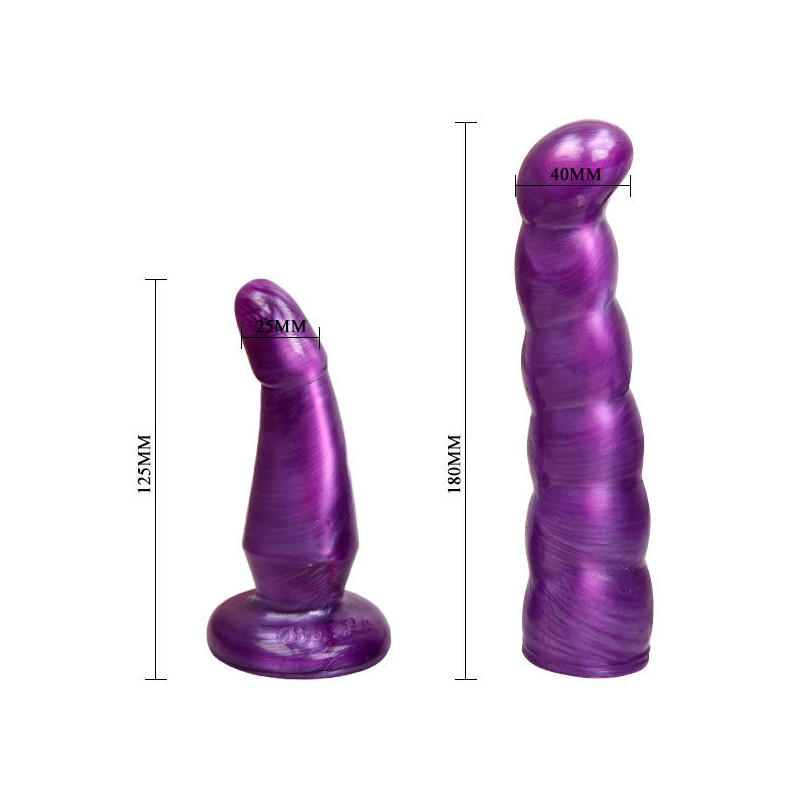 BAILE - HARNAIS ANAL ET VAGINAL FEMME LILAS GPOINT 17 CM