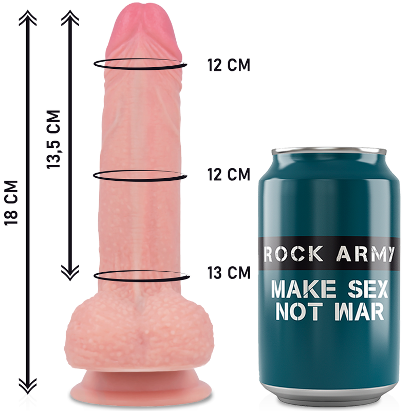 ROCKARMY - HARNAIS + SILICONE LIQUIDE PREMIUM MUSTANG REALISTIC 18 CM -O- 4.14 CM