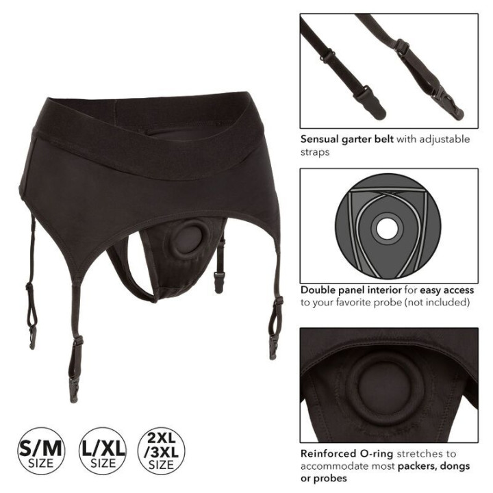 CALEXOTICS - BOUNDLESS STRING AVEC JARRETIÈRE L/XL
