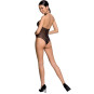 PASSION - FEMME BS088 BODYSTOCKING NOIR TAILLE UNIQUE