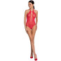 PASSION - FEMME BS088 BODYSTOCKING ROUGE TAILLE UNIQUE