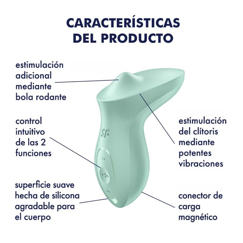 SATISFYER - VIBRATEUR EXCITERRR À POSER SUR LE CLITORIS MENTHE