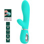 PRETTY LOVE - VIBRATEUR MULTIFONCTION G-SPOT THOMAS VERT AQUA