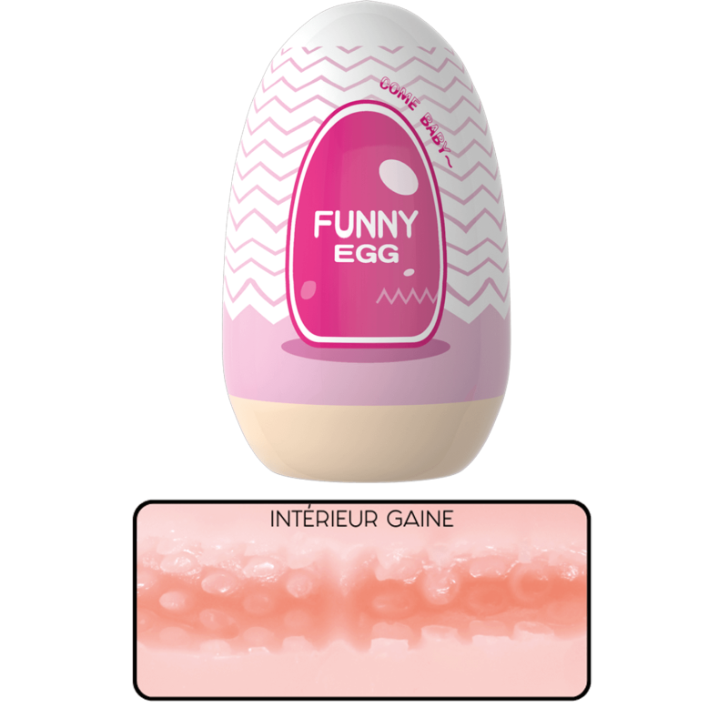Gaine Masturbatrice Réutilisable FUNNY EGG – Design Réaliste Vagin lèvres épaisses