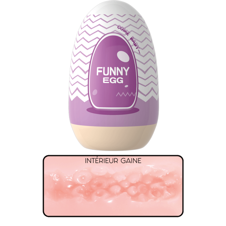 Gaine Masturbatrice Réutilisable FUNNY EGG – Design Réaliste Vagin lèvres charnus