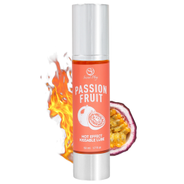 2 en 1 Lubrifiant et huile de massage fruit de la passion chauffant