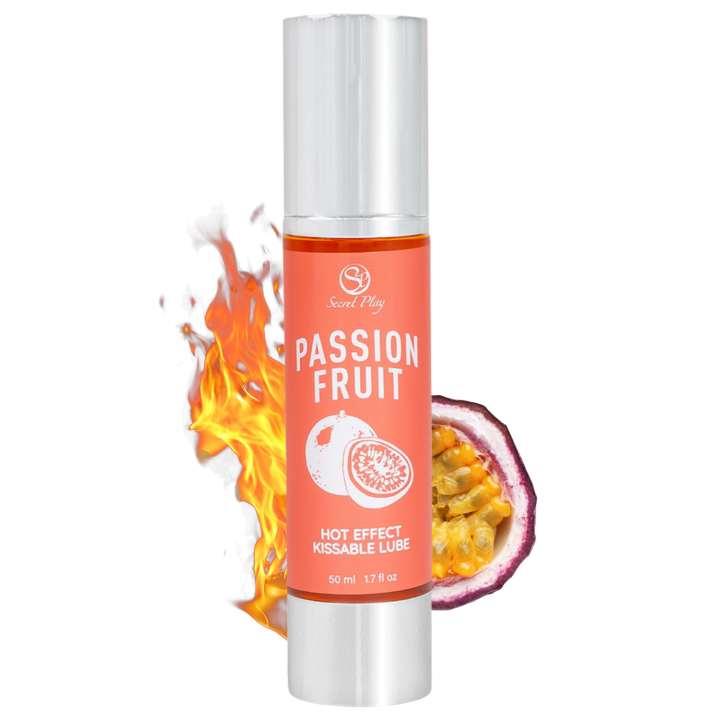 2 en 1 Lubrifiant et huile de massage fruit de la passion chauffant