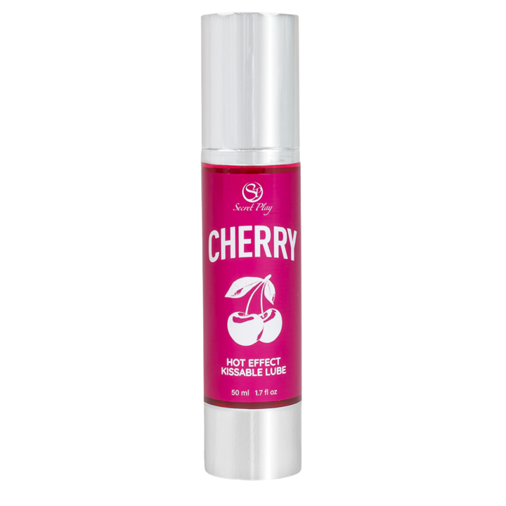 2 en 1 Lubrifiant et huile de massage cerise chauffant