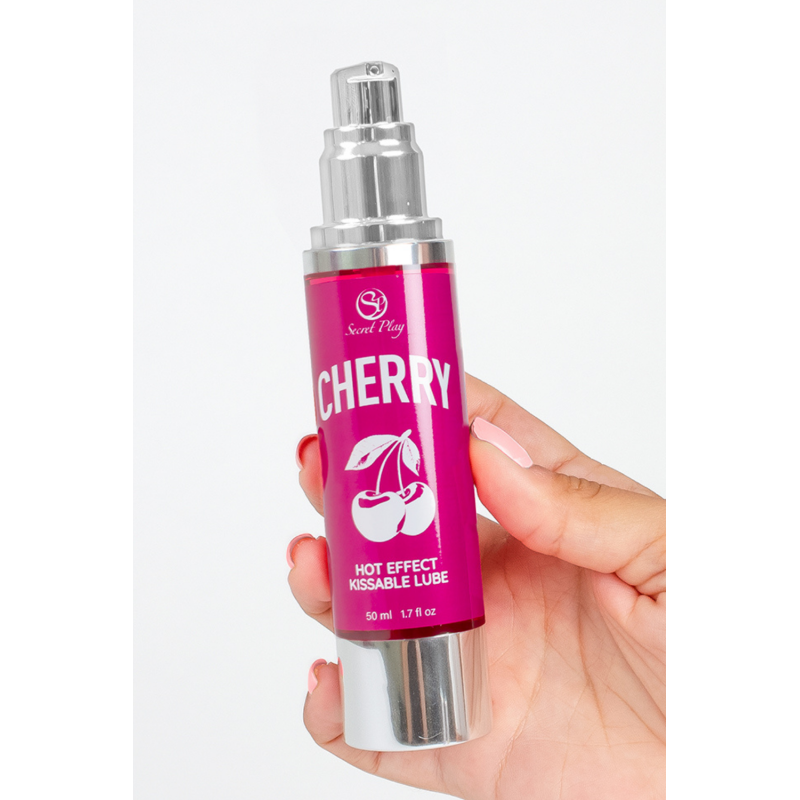 2 en 1 Lubrifiant et huile de massage cerise chauffant
