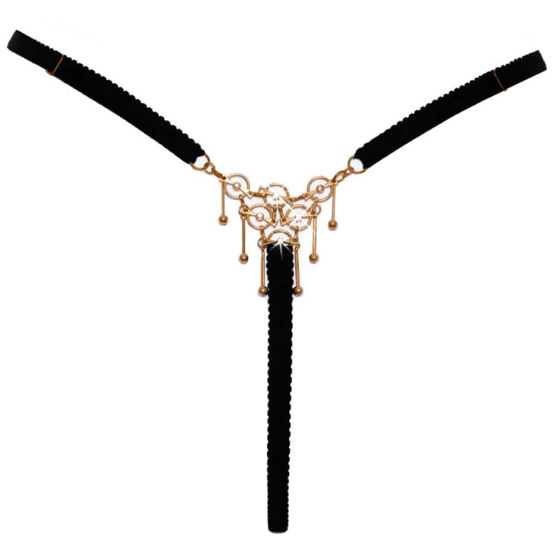 String bijou ouvert noir - Cottelli