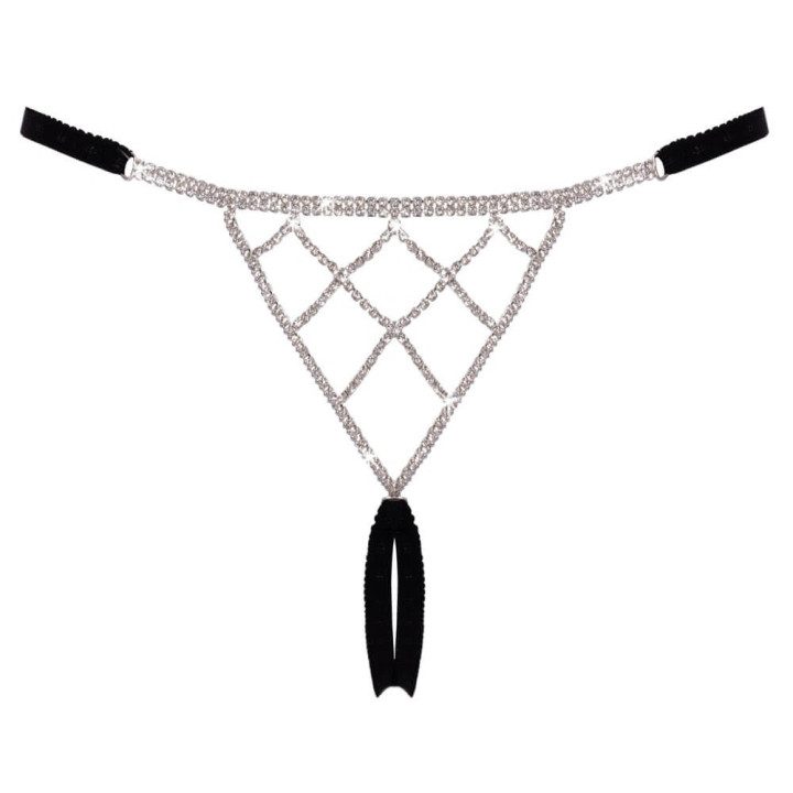 String bijou ouvert noir glamour - Cottelli