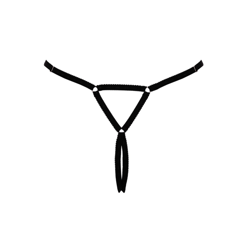 String bijou ouvert noir glamour - Cottelli