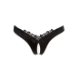 Tanga ouvert en satin avec perles - Cottelli