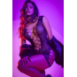 Robe en résille noire ajourée - Mapalé