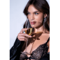 Ensemble en dentelle noire deux pièces avec strass - Mapalé